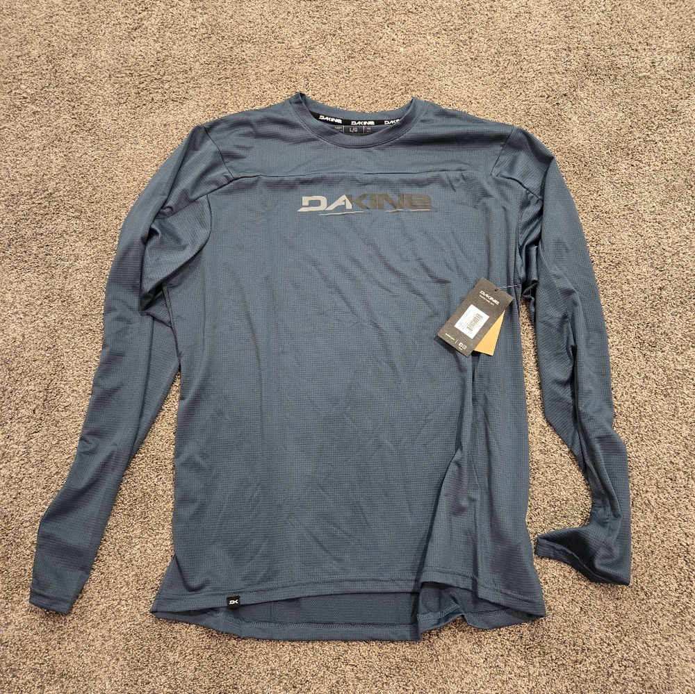 Dakine Mens Large Long Sleeve Syncline Jersey. Galactic Blue M347dak0009